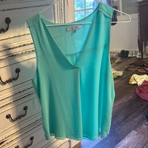 Naked Zebra Sleeveless Turquoise Blouse